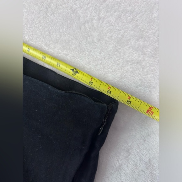 Black Pull On Ankle Pants High Waist Career Casual Stretch Size 12 - Picture 9 of 9